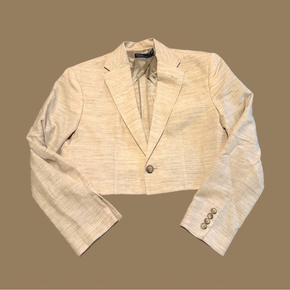 Ralph Lauren cropped linen blazer